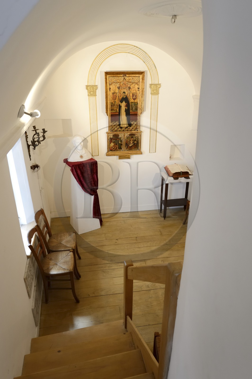 France, Morbihan (56), Golfe du Morbihan, Vannes, chambre mortuaire supposée de Saint Vincent Ferrier dans une maison de la place Valencia