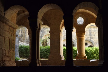 France, Var, the Thoronet cistercian abbey, the cloister chapter house
