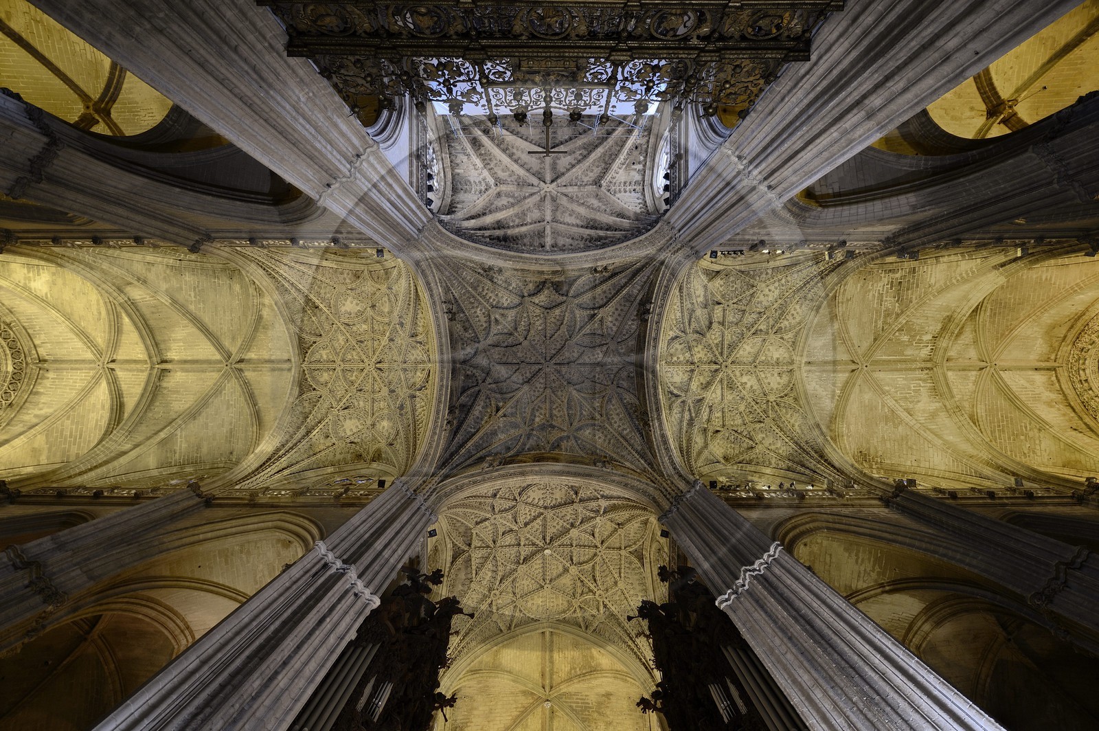 Espagne, Andalousie, Séville, la cathédrale, classé Patrimoine Mondial de l'UNESCO, la voute