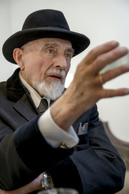 France, Paris, Musée Maillol art museum, German painter and sculptor Markus Lüpertz during his exhibition in dialogue with the work of Aristide Maillol