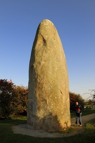 France, Ille et Vilaine, Bay of Mont Saint Michel, Dol de Bretagne, menhir of Champ Dolent