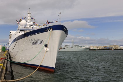 Iceland, Reykjavik, cruise ship Princess Danae in port