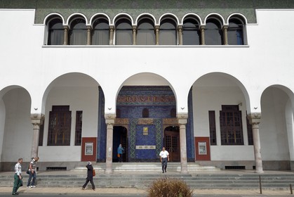 Maroc, Casablanca, la Poste centrale place Mohammed V à l'angle du boulevard de Paris, architecte Adrien Laforge (1918-1920)