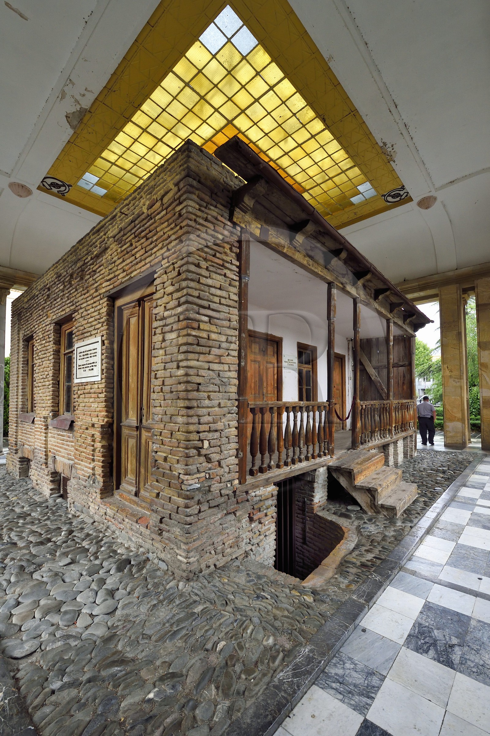 Georgia, Shida Kartli, Gori, hometown of Joseph Stalin, the birthplace of Stalin in its case in the Stalin museum
