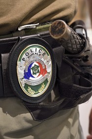 France, Var (83), Dracénie, Bargemon, plaque officielle du garde champêtre Hedi Zahaf