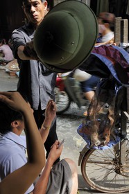 Vietnam, Hanoï, quartier Le Duan dans la vieille ville, vente de lézards