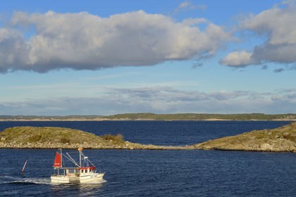 Sweden, Västra Götaland, Koster Islands, Sydkoster, Ekenäs, fishing boat