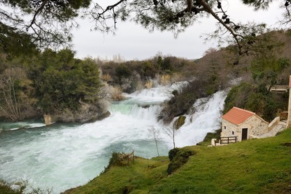 Croatia, Central Dalmatia, Sibenik region, Krka National Park, Krka River Falls