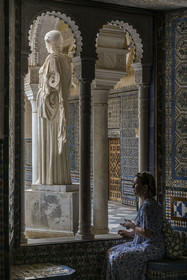 Espagne, Andalousie, Séville, la Casa de Pilatos (la maison de Pilate), palais de style mudéjar