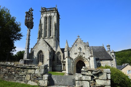 France, Finistère (29), la chapelle de Saint-Herbot de style gothique flamboyant