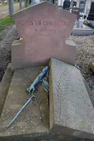 France, Haut Rhin, Colmar, the tomb of the national guards in the Ladhof cemetery by Auguste Bartholdi