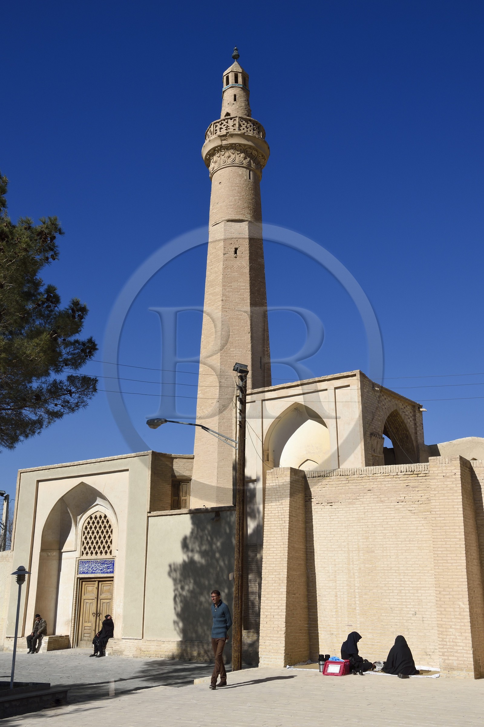 Iran, Province d'Ispahan, désert du Dasht-e Kavir, ville de Nain ou Na'in, la mosquée Jameh de style Khorasani est l'une des plus anciennes (9ème siècle) en Iran et encore en activité aujourd'hui Iran, Province d'Ispahan, désert du Dasht-e Kavir, ville de Nain ou Na'in, la mosquée Jameh de style Khorasani est l'une des plus anciennes (9ème siècle) en Iran et encore en activité aujourd'hui
