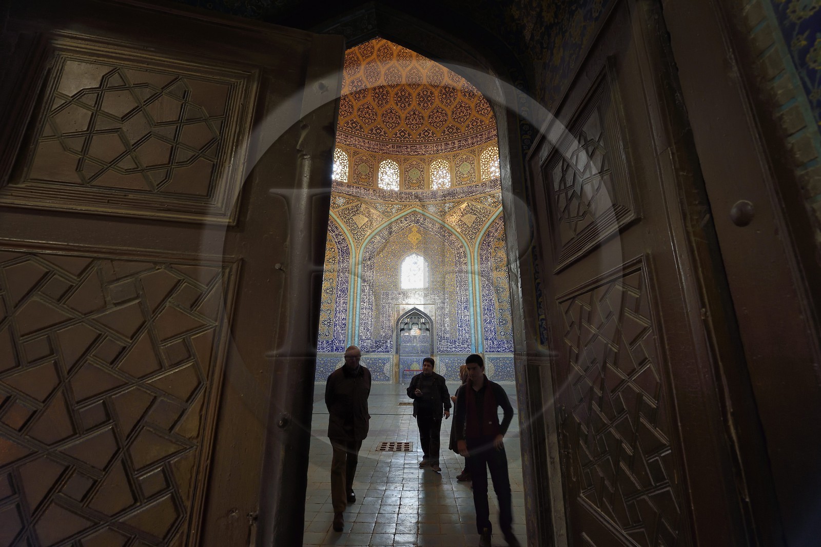 Iran, province d'Ispahan, Ispahan, mosquée du Cheikh Lotfallah (Lotfollah) datant du début du XVIIe siècle