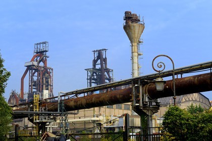France, Moselle (57), Vallée de la Fensch, Hayange, usine sidérurgique, les derniers Hauts-fourneaux (dit de Florange) du groupe ArcelorMittal