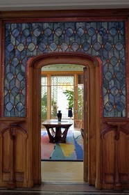 France, Meurthe-et-Moselle, Nancy, the Bergeret House of Art Nouveau style, lounge furnished by Louis Majorelle and woodwork by Eugène Vallin