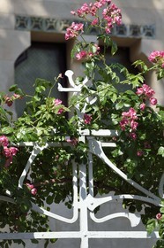 France, Meurthe-et-Moselle, Nancy, the Villa Majorelle of Art Nouveau style by architect Henri Sauvage, ferronerie of the fence