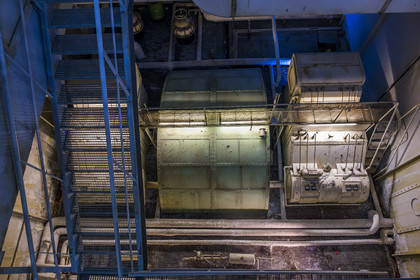 France, Loire-Atlantique (44), Saint-Nazaire, l'Escal'Atlantic dans l'ancienne base sous-marine allemande fait revivre le monde des transatlantiques, salle des machines