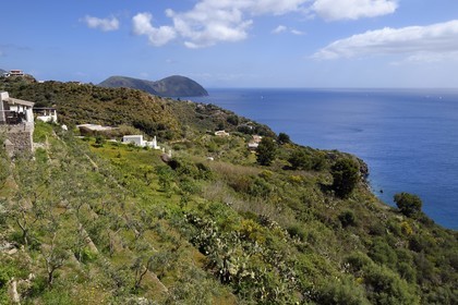 Italy, Sicily, Aeolian Islands, listed as World Heritage by UNESCO, Lipari Island, traditional house on the south-east coast