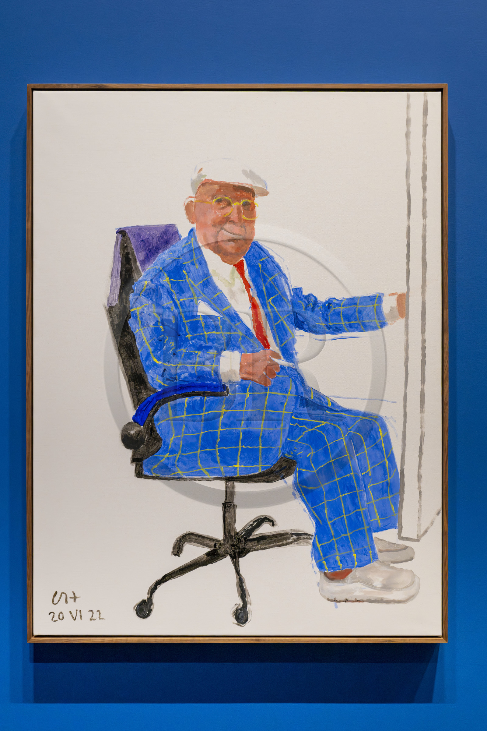 France, Paris (75), Bois de Boulogne, la fondation Louis Vuitton de l'architecte Frank Gehry, exposition David Hockney 25, Self Portrait, 20th June 2022