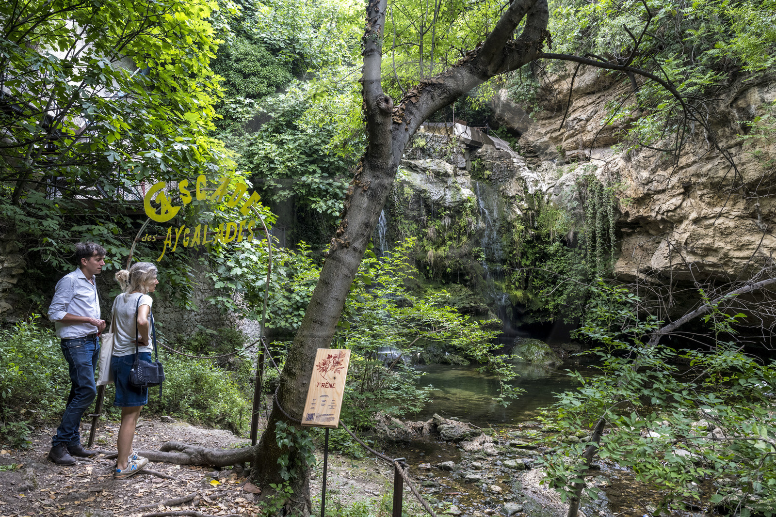 France, Bouches du Rhone, Marseille, quartiers nord, Aygalades district, La Cité des Arts de la Rue (The City of Street Arts), artistic nature trail leading to the Aygalades waterfall
